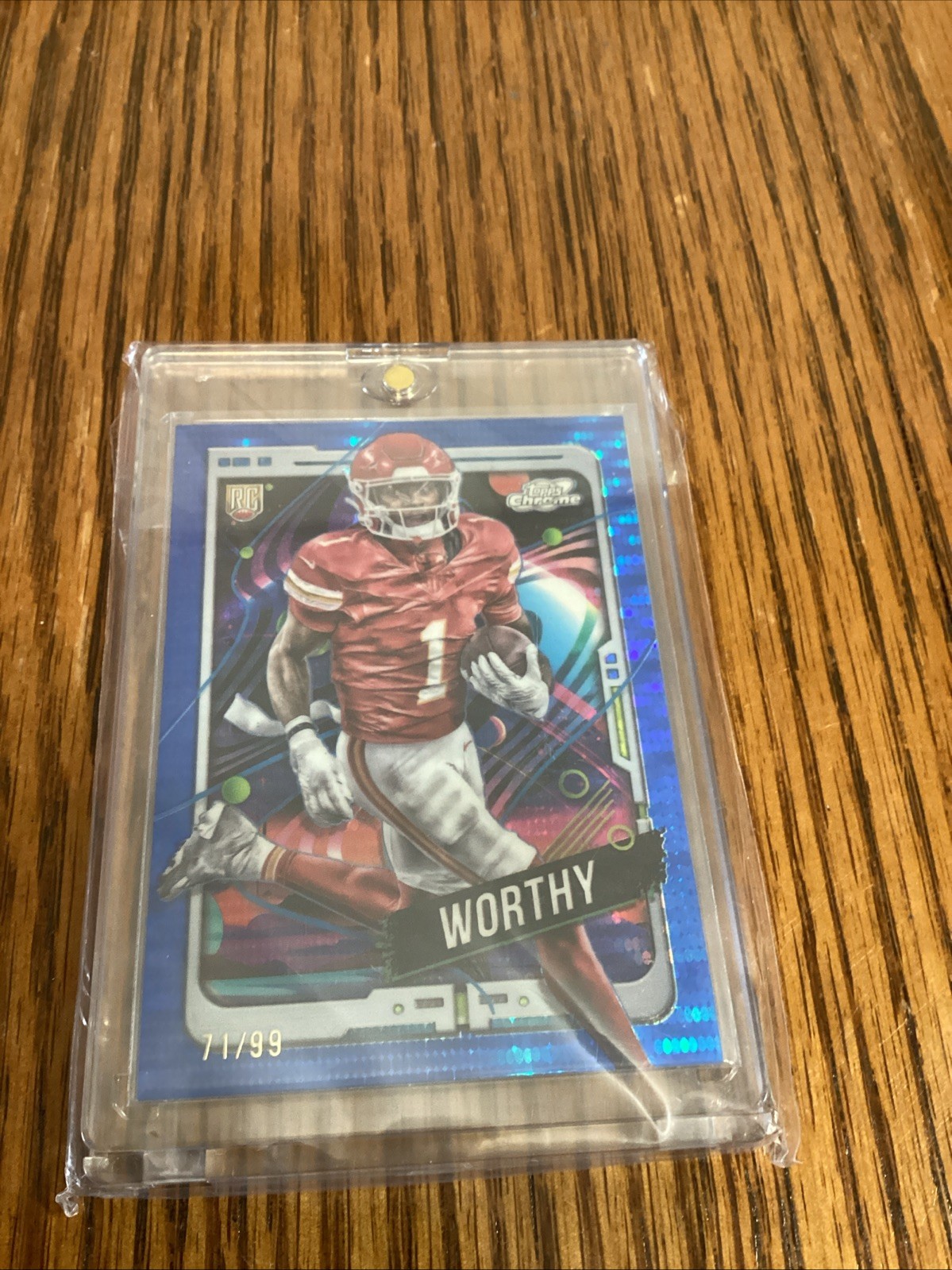 2024 Topps Cosmic Chrome - Xavier Worthy #146 Blue Moon Refractor /99 (RC)