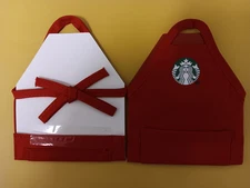 MINIATURE BRIGHT RED BARRISTA  APRON CLOTH NEWEST 2025  STARBUCKS COFFEE