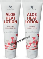 Aloe Heat Lotion Soothing Relaxing Massage Gel Vegan 4 fl oz 118 Ml Pack of 2