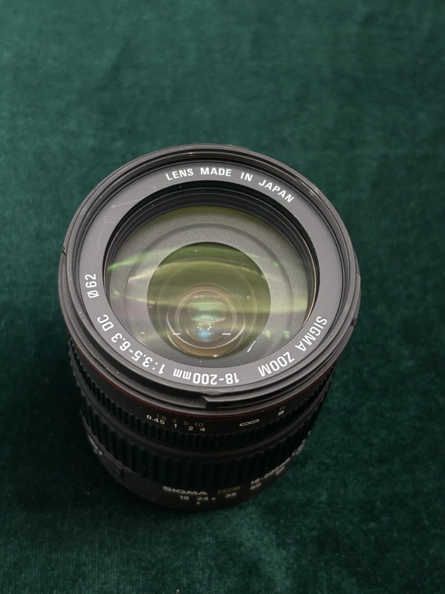 ◆美品　SIGMA　18-200mm　1:3.5-6.3　DC　Φ62mm Sigma Zoom 18-200mm f/3.5-6.3 DC/ 62mm/ For Parts | eBay
