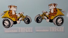 Side decal pair for  1970's Muskin Tri-Cat three wheeled mini-bike