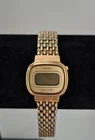 Vintage Seiko Ladies Digital Quartz LC Watch Goldtone Japan Not Working