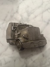 Vintage 1977 Bergamot Brass Semi Trailer Belt Buckle Truck Trucker Rig USA