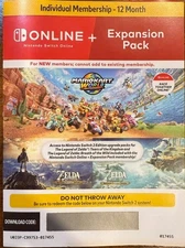 Nintendo Switch Online + Expansion Pack Individual Membership 12 Month Key Card