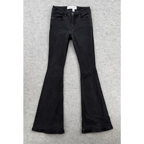 Victoria Beckham Black Mid-Rise Flare Jeans Size 25