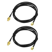 Antenna Extension Cable RP-SMA Male to RP-SMA Female Low Loss RG174 8 ft 2pcs