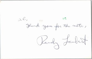 1970's Randy Lambert- Signed/Autograph/Auto Postcard Maryville College Scots NBA