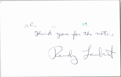 1970's Randy Lambert- Signed/Autograph/Auto Postcard Maryville College Scots NBA
