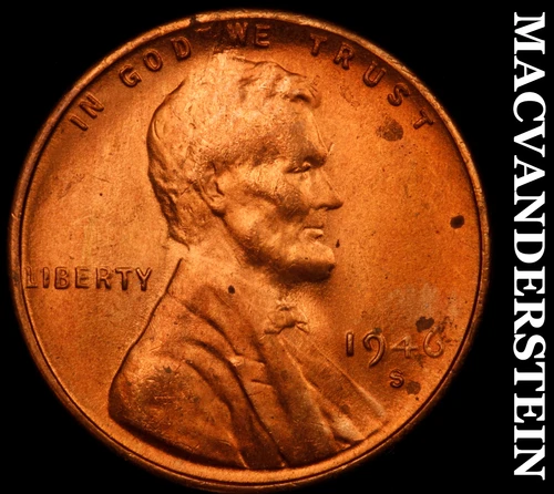 1946-S Lincoln Wheat Cent- Choice Gem Brilliant Uncirculated No Reserve #J3221