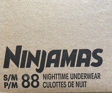 Ninjamas Nighttime bedwetting Underwear Pampers SM 88 Count - Girls