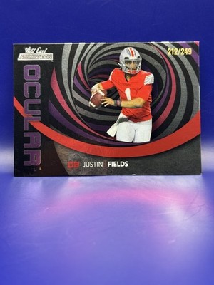 2021 Wild Card Alumination - Ocular Justin Fields #OC-3 Purple & Pink Double...