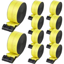 10 Pack 4"x40' Truck Winch Straps w/ Flat Hooks 18000 lbs Break Strength