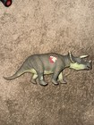 Triceratops Dinosaur Plastic Figurine Gray Green with JP Mark — photo 2