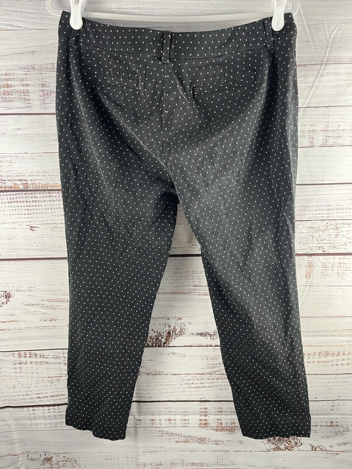 Faded Glory Ankle Pants Women’s 12 Black Cotton Blend Casual Pants Stretch - Image 2 of 4