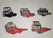 1960s 1/25 Model Car Engines Lot of 5 – Vintage Model Kit Parts - Lot D