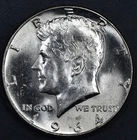 1964 50C KENNEDY SILVER HALF UNCIRCULATED KM# 202 Grade:  Choice BU A6785