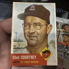 1953 Topps #127 Clint Courtney St Louis Browns Catcher Very Sharp Stunner Beauty