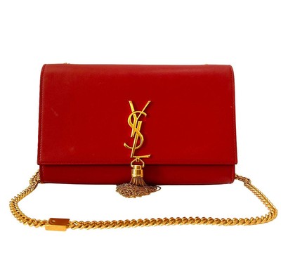 Saint Laurent Paris Kate Medium Tassel Shoulder Bag Red