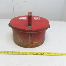 Justrite 10375RD 1 Gallon Cap Galvanized Steel Small Parts Soaking Container