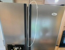 1 WHIRLPOOL REFRIGERATOR DOOR HANDLE UPPER TRIM BLACK - PART 2194970 N-B-W