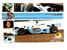 JAQUES LAZIER #21 INDIAN ICE HOCKEY TEAM HONDA INDY CAR OPEN WHEEL POSTCARD