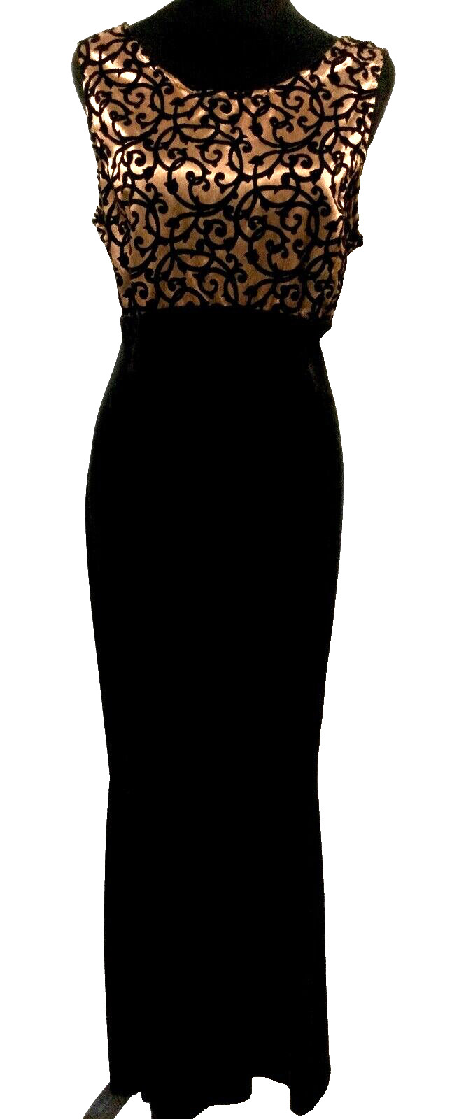 Vintage Sue Brett full length velvet evening dress