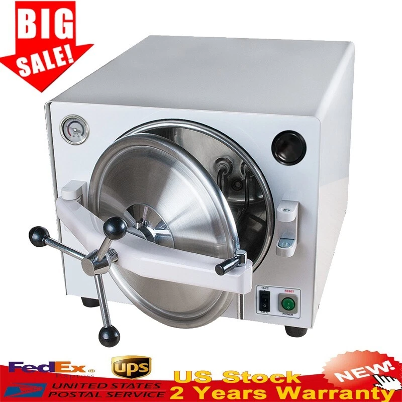 Laboratorio Médico Dental 18L 900W Autoclave Esterilizador Vacío Vapor Esterilización EE. UU. Foto 4 de 4