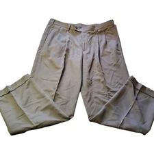 Savane Pleated Front Dress Chino Men's Pants 40x32 Cuffed Career Comfort 