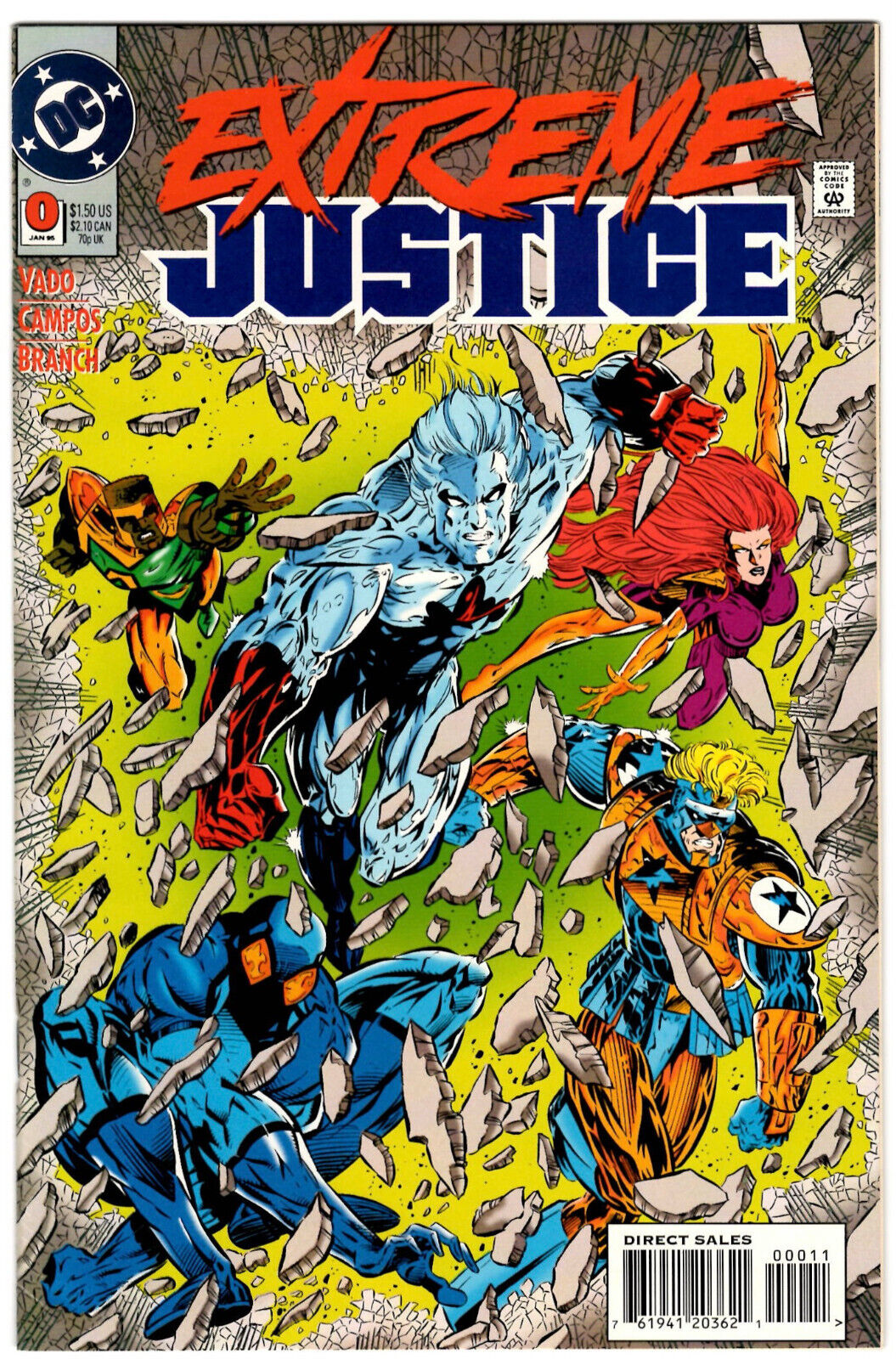 EXTREME JUSTICE #0 - JANUARY 1995 - HIGH GRADE MODERN AGE DC COMICS CLASSIC