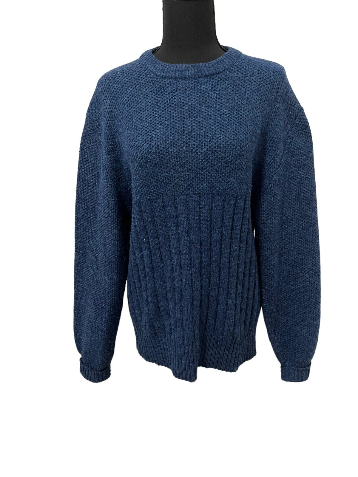 Vintage Blue Northwester Knitting Company Wool Sweater Size Medium