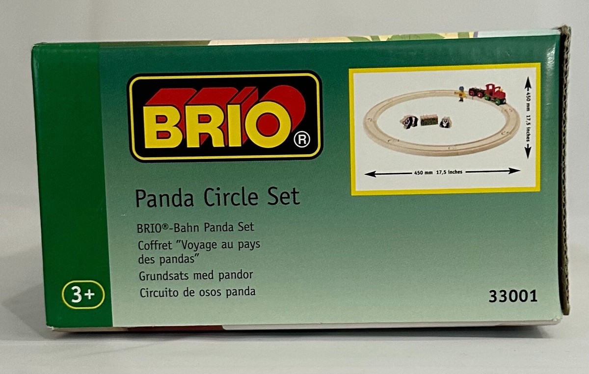 BRIO 33001, Wooden Railway System, PANDA CIRCLE SET, Vintage-2003