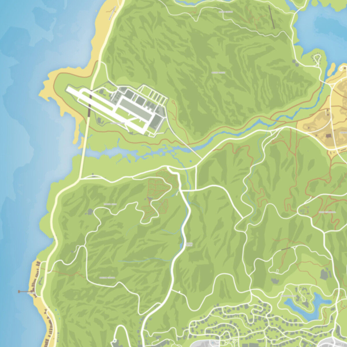 Satellite Location Map of Los Santos