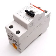 ABB FH202 A-40/0.03 Circuit Breaker, 2-Pole, Rating: 40A 230VAC, DIN Rail Mount