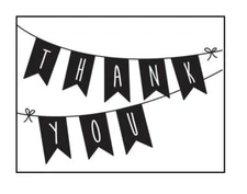 4.25 x 5.75 Darice Embossing Folder THANK YOU Banner 30032589