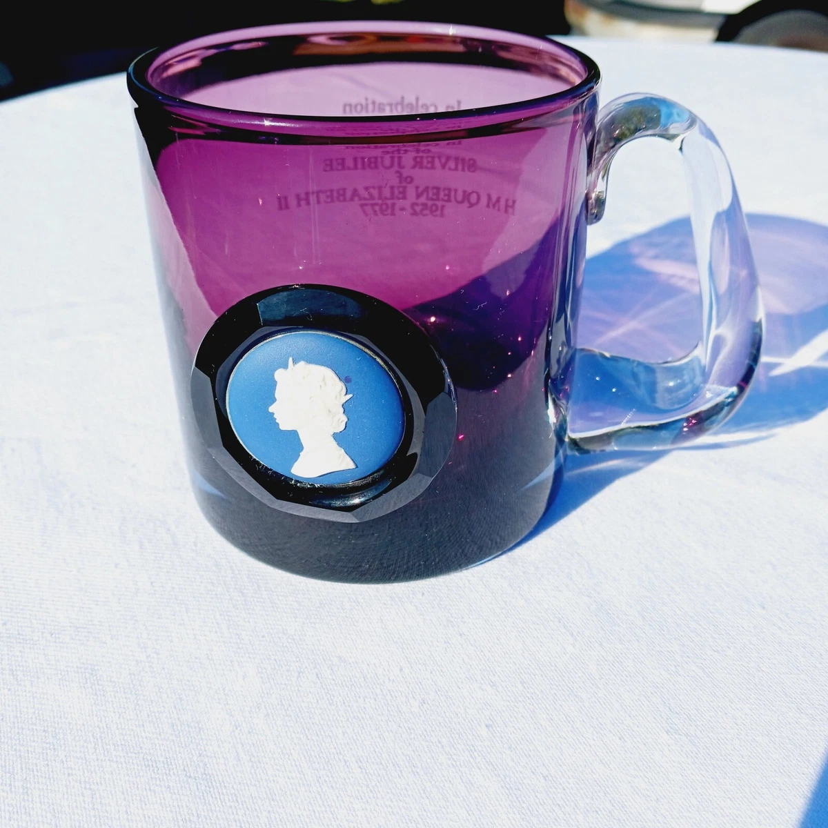 Purple glass mug new arrivals