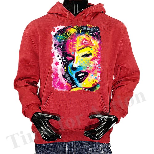 Felpa con cappuccio pullover Monroe Colorful donna 2 grafica - Foto 8 di 9
