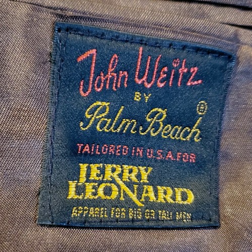 VINTAGE John Weitz X Palm Beach Tweed Blazer 44R Herringbone Wool Sport Jacket - Picture 11 of 20
