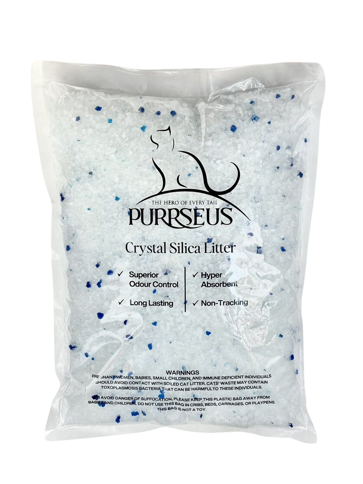 Basura para gatos de cristal de sílice - Control y absorción de olores