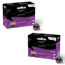 Lavazza Expert Espresso Intenso Shot Capsules, Dark Roast, Arabica and Robusta B