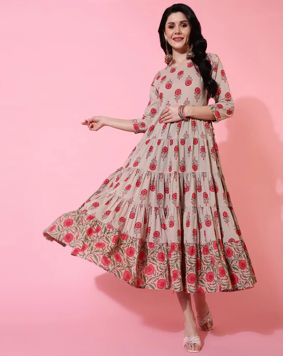 Latest Nayra Cut Printed Multi Color Kurti - Clothsvilla