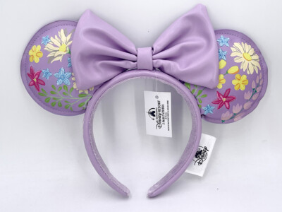 Disney Loungefly Purple Floral Mouse Ears Headband Loungefly Disney.Parks Anniversary Flower Headband Minnie  main image 2