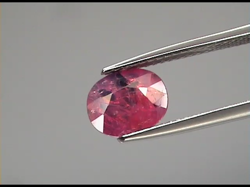 2.09 Ct Natural Red-Pink Ruby Winza Tanzania Unheated Oval Shape Loose Gemstone - Video 1 of 1