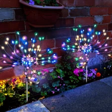Lampara Luces Solares De flor 200 LED Luz Solar Para Exterior Jardin Navidad