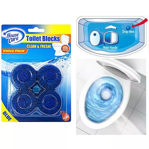 4 PACK AUTOMATIC TOILET BOWL CLEANER TABLETS Clean Scent Tank