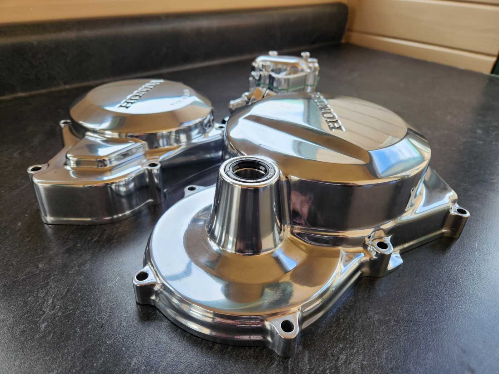 Honda TRX250R Clutch & Stator Cover Set Polished OEM 8889 Only eBay