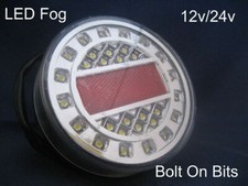 LED 125mm Light Fog Kit Car/Trailer/Camper/Custom/4x4