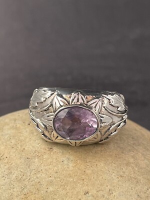 ECHTER AMETHYST RING 925 STERLINGSILBER SCHNELLER KOSTENLOSER VERSAND!!