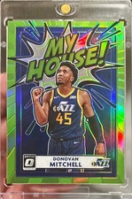 2020-21 Panini Optic Donovan Mitchell My House Lime Green Prizm Card /149 #10