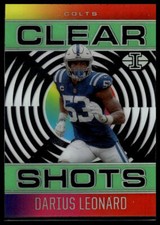 2021 Panini Illusions #CS-5 Darius Leonard Clear Shots Emerald