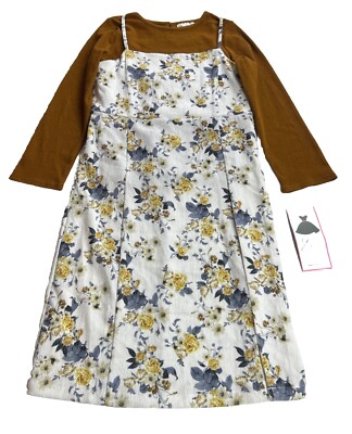 Rare Editions Big Girls Dress Floral Ivory Holiday 2-Piece Dress Size 16  NWT | eBay